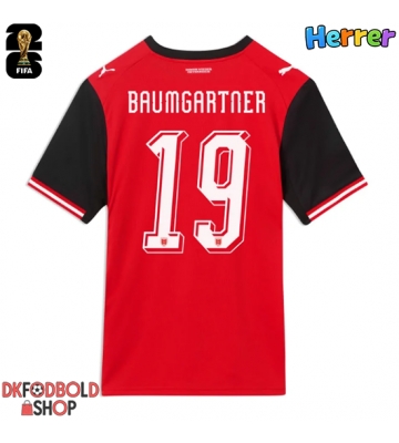 Østrig Christoph Baumgartner #19 Hjemmebanetrøje VM 2026 Kort ærmer